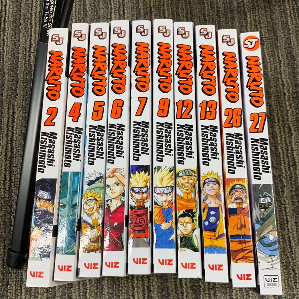 Anime, manga, Naruto, volumes 2, 4-7, 9, 12-13, 26-27